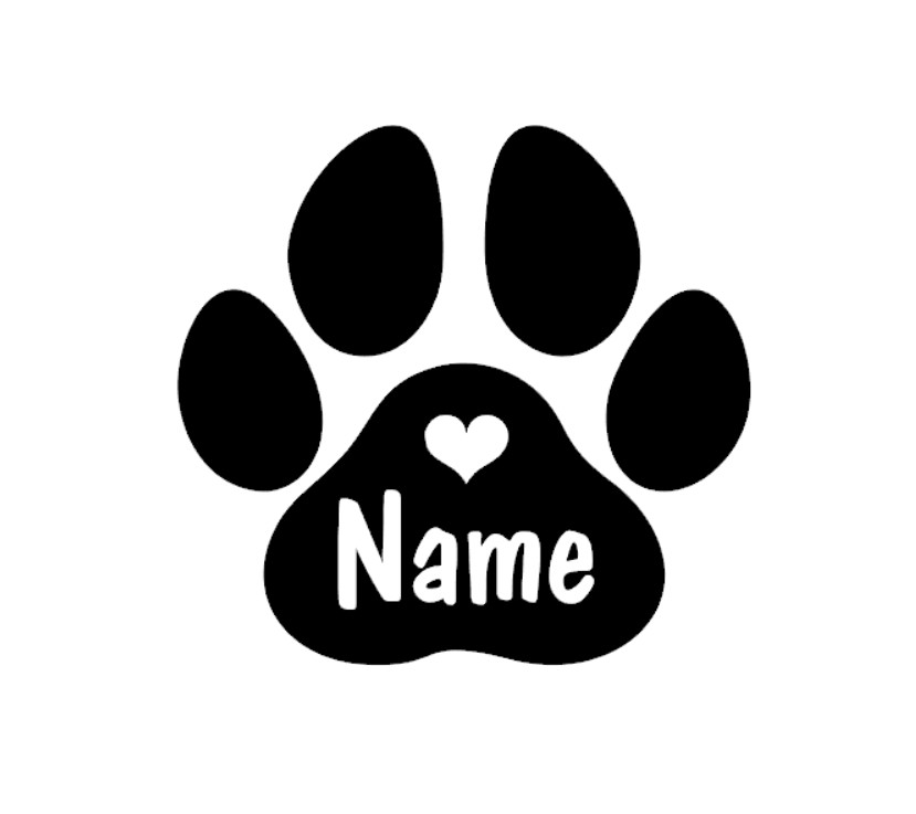 Cat Claw Bark - 2 pegatinas personalizadas con huella de