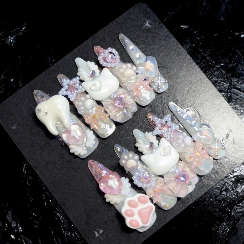 10 Uds. Uñas Postizas Stiletto - Cat Claw Bark reseña y precio